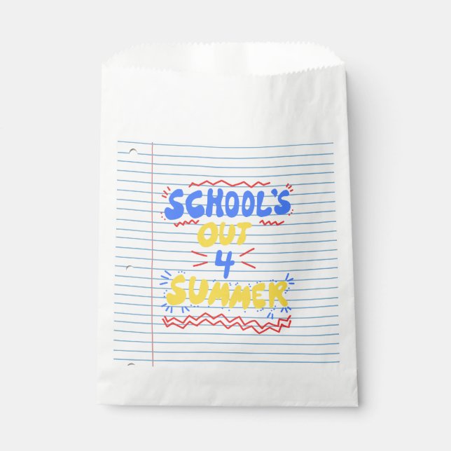 Bolsa De Papel Papel de hoja suelta Fin de clases (Anverso)