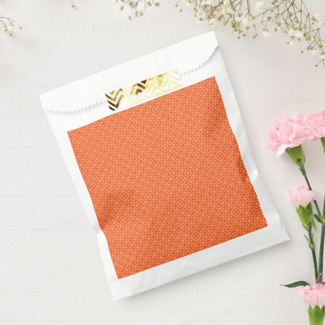 Bolsa De Papel Papel envuelto con un patrón con naranja, (Sellado)