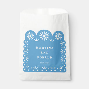 BOLSA DE PAPEL PAPEL PICADO MEXICANO AZUL