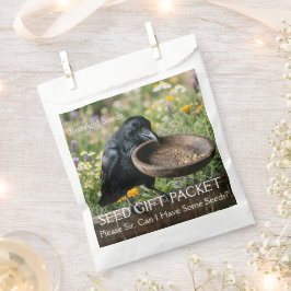 Bolsa De Papel Paquete de jardín de cuervo pidiendo semillas