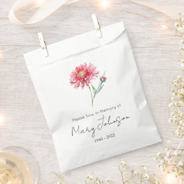 Bolsa De Papel Paquete de semillas de crisantemo simple Funeral  (Cortado)