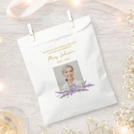 Bolsa De Papel Paquete de semillas de lavanda memorial funeral