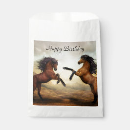 Bolsa De Papel par de caballos salvajes