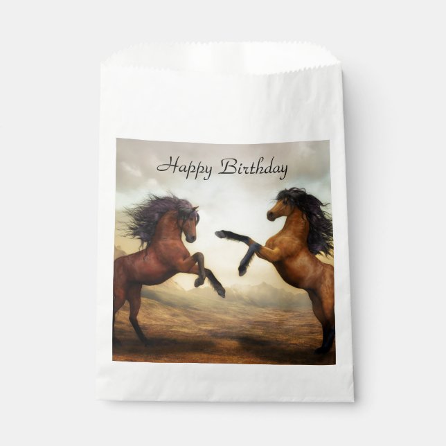 Bolsa De Papel par de caballos salvajes (Anverso)