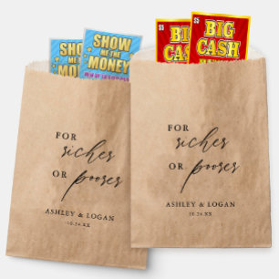 Bolsa De Papel Para boletos de cratcher para Bodas más ricos o po
