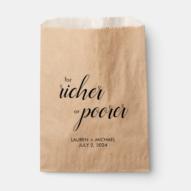 Bolsa De Papel Para bolsos favoritos más ricos o más pobres (Anverso)