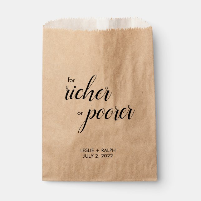 Bolsa De Papel Para bolsos favoritos más ricos o más pobres (Anverso)