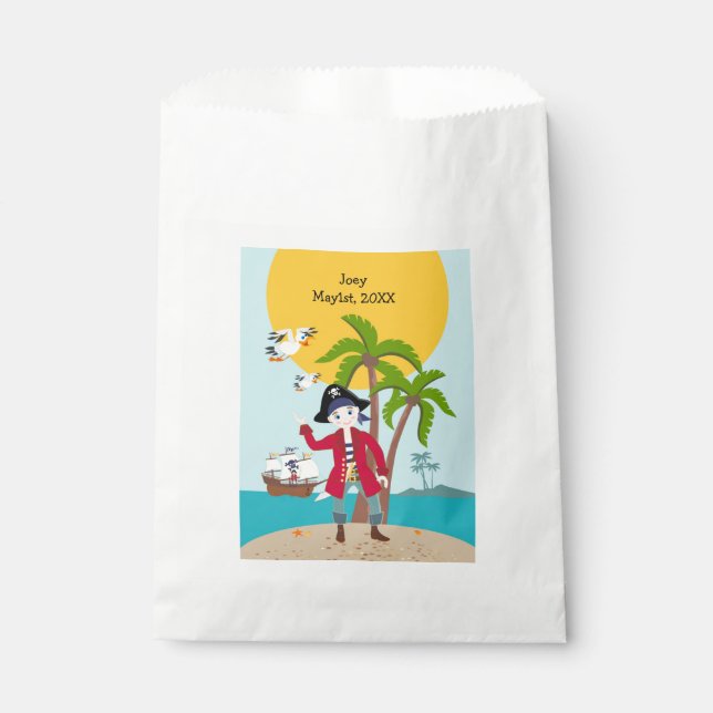 Bolsa de papel para la fiesta de los piratas (Anverso)