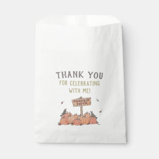 Bolsa De Papel Parche de calabaza Gracias