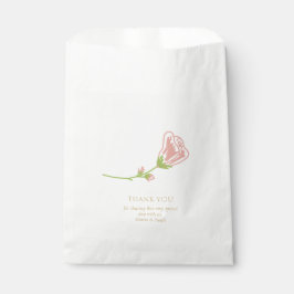 Bolsa De Papel Pareja Boda floral elegante y sincera