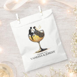 Bolsa De Papel Pareja de Champagne