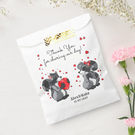 Bolsa De Papel Pareja de Mapaches