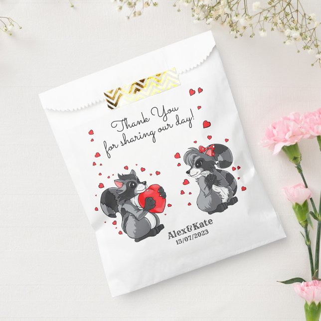 Bolsa De Papel Pareja de Mapaches (Subido por el creador)