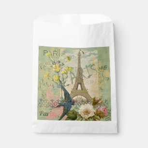 Bolsa De Papel París Francia Viaje Viaje Viejo Pintura de Arte An