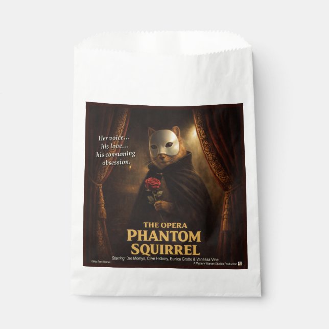 Bolsa De Papel Parodia de la Ópera del Fantasma de la Ardilla (Anverso)
