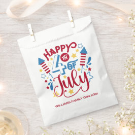 Bolsa De Papel Parrillada personalizada del 4 de julio