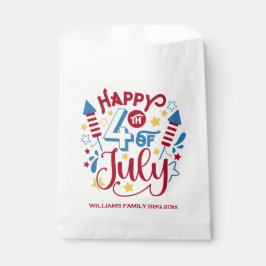Bolsa De Papel Parrillada personalizada del 4 de julio