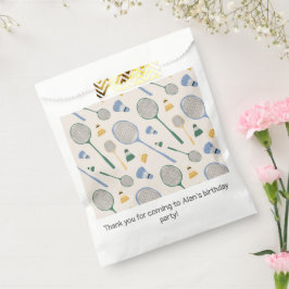 Bolsa De Papel Partido de cumpleaños de Badminton