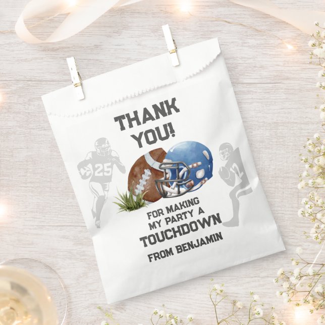 Bolsa De Papel Partido de Cumpleaños de Fútbol Americano (Cortado)