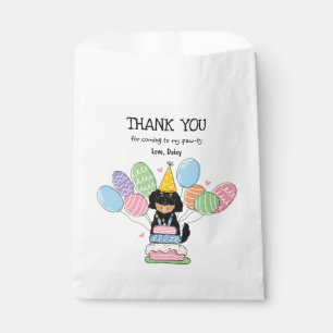 Bolsa De Papel Partido de Cumpleaños de Goldendoodle Gracias Por