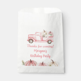 Bolsa De Papel Partido de cumpleaños de la Calabaza de Camión Vin