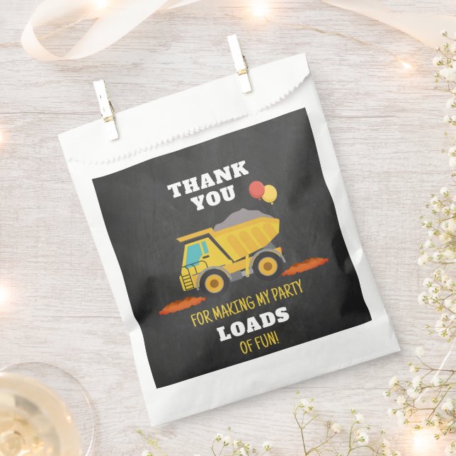 Bolsa De Papel Partido de Cumpleaños de la Construcción (Cortado)