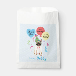 Bolsa De Papel Partido de Cumpleaños Globos Bulldog francés Favor