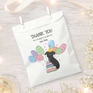 Bolsa De Papel Partido de cumpleaños Griffon de Bruselas Negra