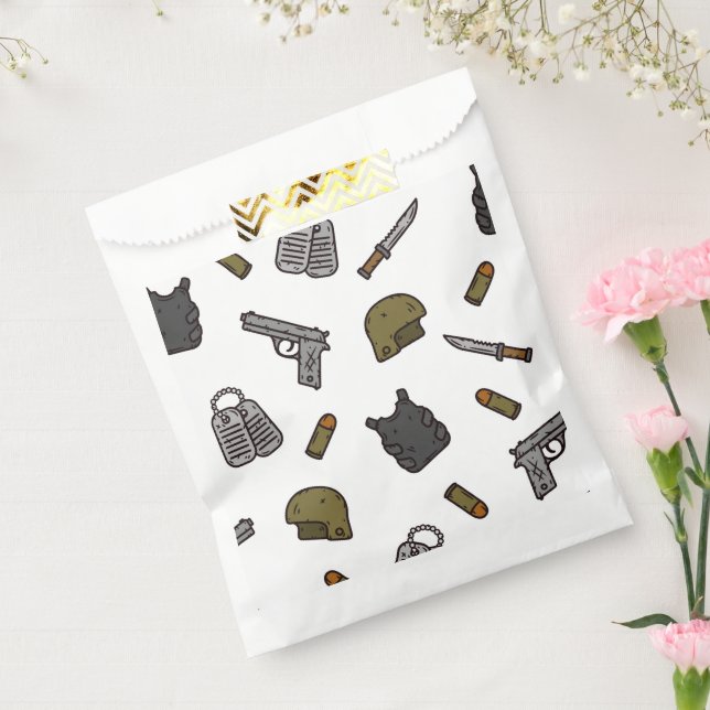 Bolsa De Papel Partido de Cumpleaños Militar (Sellado)