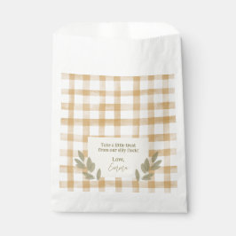 Bolsa De Papel Partido de Cumpleaños Yellow Gingham