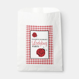 Bolsa De Papel Partido del cumpleaños de los niños de Red Ladybug