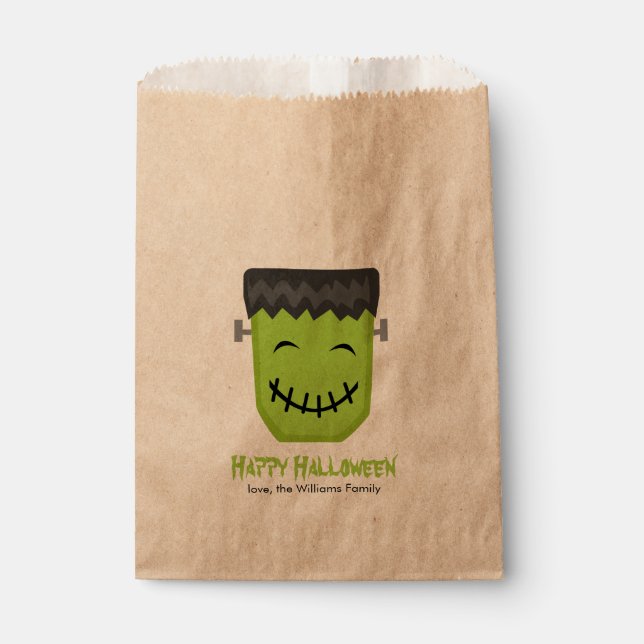 Bolsa De Papel Partido Guay Frankenstein Halloween (Anverso)