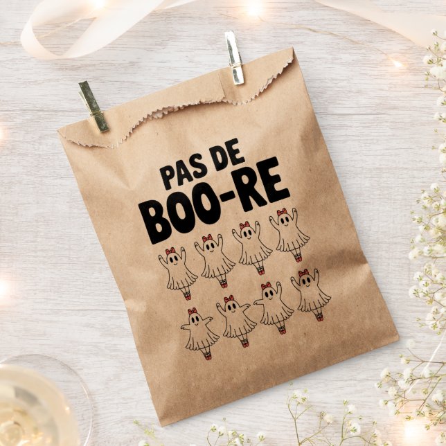Bolsa De Papel Pas de Boo-re Ballerina Ghost Halloween Spooky (Cortado)