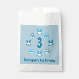 Bolsa De Papel Pascua Azul 3 cumpleaños