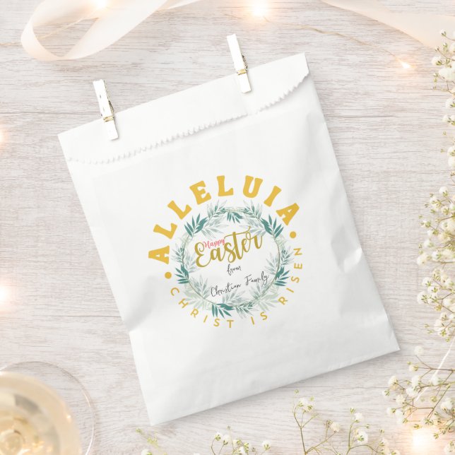 Bolsa De Papel Pascua cristiana personalizada (Cortado)