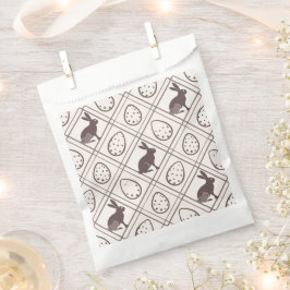 Bolsa De Papel Pascua de cuadros marrones  