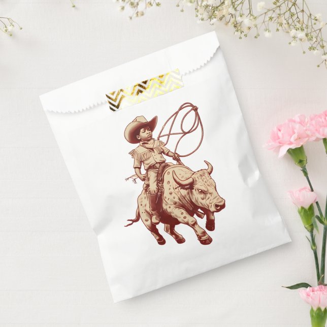 Bolsa De Papel Paseo Occidental Antiguo Cabalgata Orgulloso Joven (Sellado)