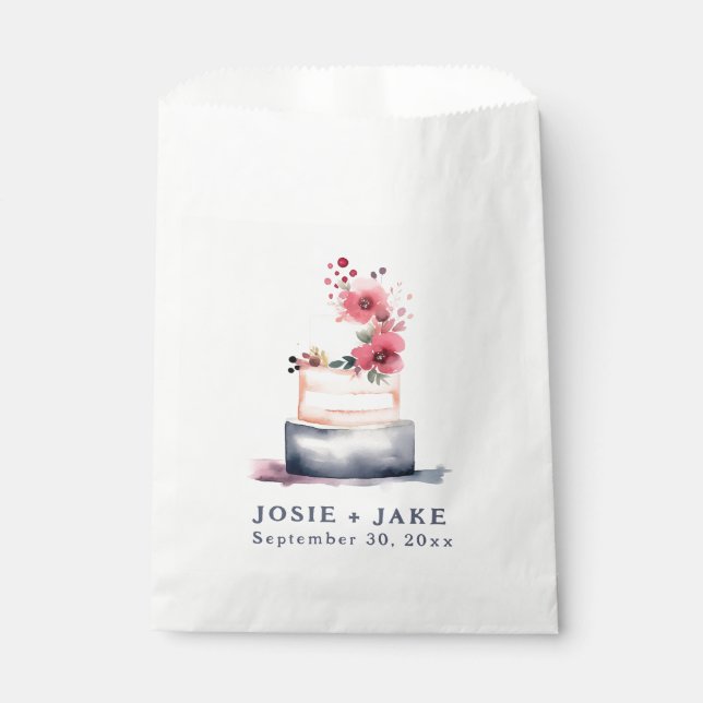 Bolsa De Papel Pastel boda bolsos de favoritas (Anverso)