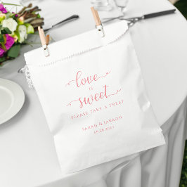 Bolsa De Papel Pastel Coral Boda de Tratamiento Dulce Rosa