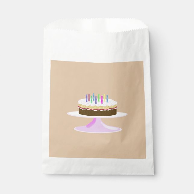 Bolsa De Papel Pastel de chocolate helado con velas (Anverso)