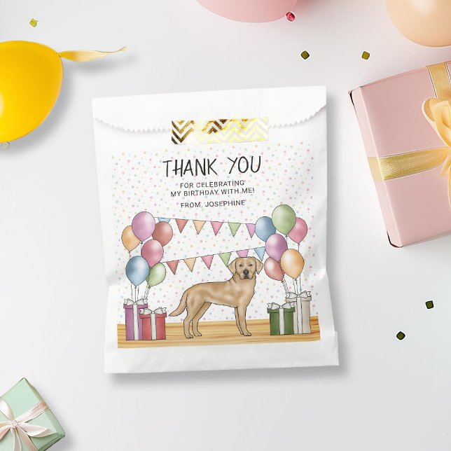 Bolsa De Papel Pastel de cumpleaños gracias Labrador Retriever am (Subido por el creador)