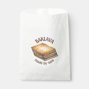 Bolsa De Papel Pastel de postres de Baklava pastelería de comida 