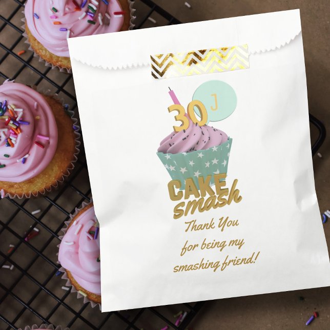 Bolsa De Papel Pastel de torta 30 cumpleaños Fiesta Gracias Por F (🧁 Thank you for being a smashing friend! 🧁 )