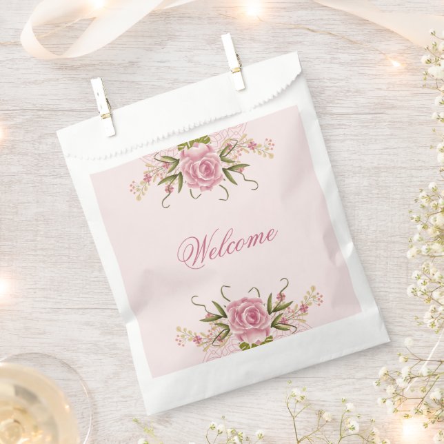 Bolsa De Papel Pastel Doble articulación rosa doble cumpleaños Gr (Cortado)