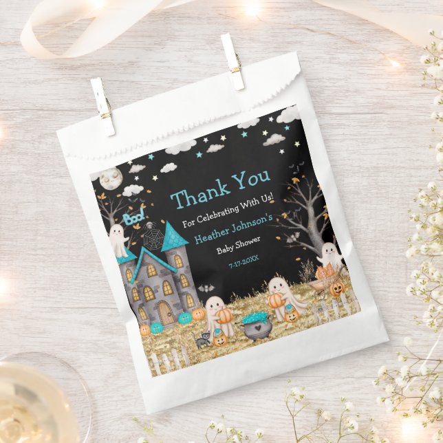 Bolsa De Papel Pastel Halloween Pequeño Boo Boy Baby Shower (Cortado)