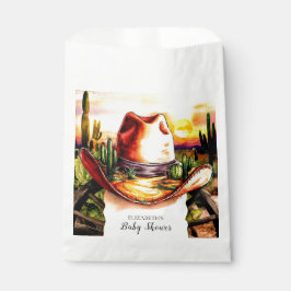 Bolsa De Papel Pastel Little Western Cowboy Baby Shower