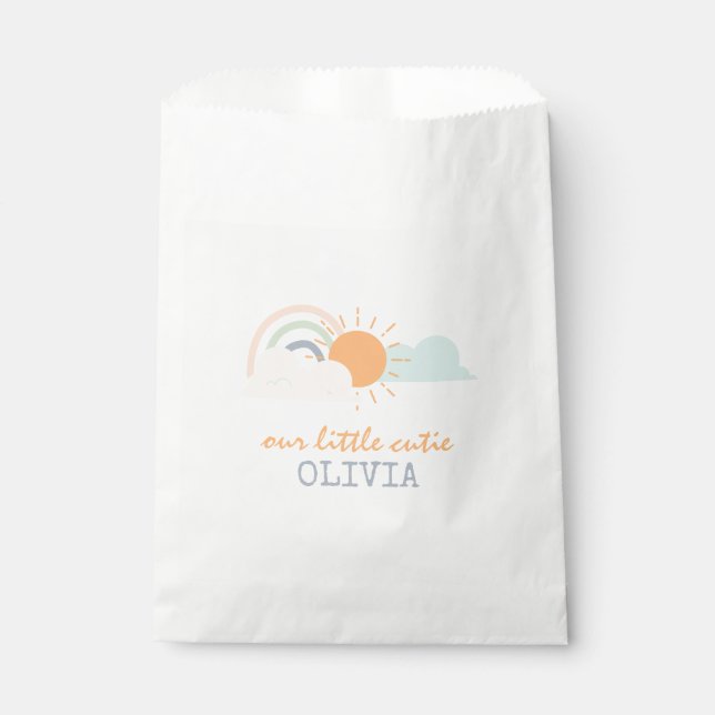 Bolsa De Papel Pastel Minimal Baby Shower (Anverso)
