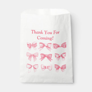 Bolsa De Papel Pastel Pink Bow Birthday Treat Bag