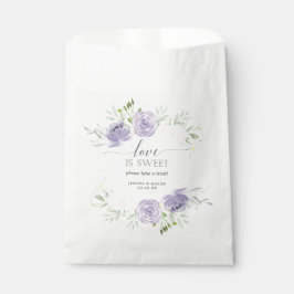 Bolsa De Papel Pastel Purple Baby Shower Favor Bag El amor es dul