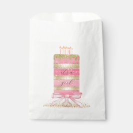 Bolsa De Papel Pastel rosa "Es un Chica" con vaca